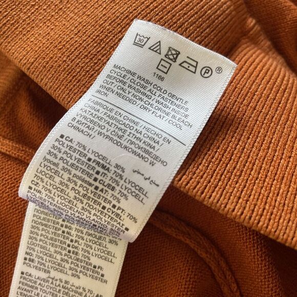 Athleta Pants Alicia Keys Womens XS Orange Intention Wide Leg Pull On *READ* - Picture 8 of 14